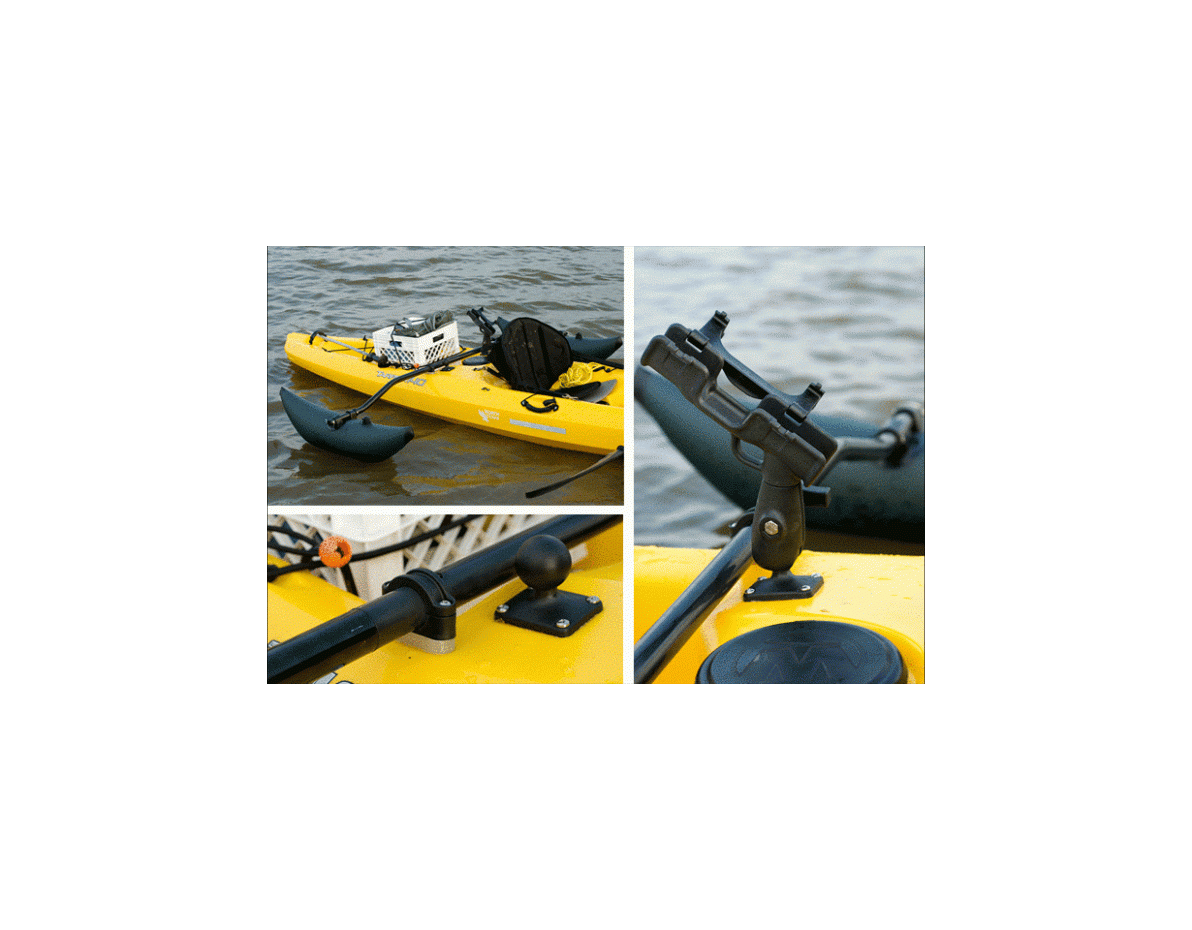 RAM ROD Fly Rod Holder with 2 x 2.5 Base, Perception Kayaks, USA &  Canada